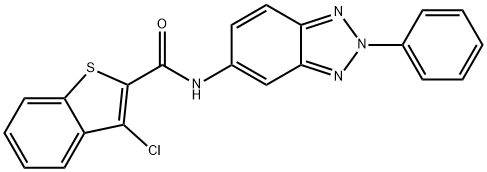 3-chloro-N-(2-phenyl-2H-1,2,3-benzotriazol-5-yl)-1-benzothiophene-2-carboxamide Struktur