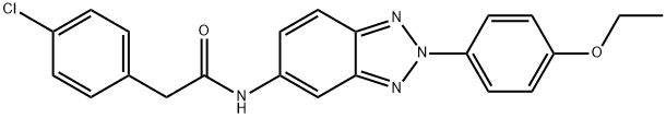 2-(4-chlorophenyl)-N-[2-(4-ethoxyphenyl)-2H-1,2,3-benzotriazol-5-yl]acetamide Struktur