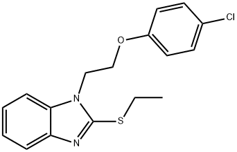 1-[2-(4-chlorophenoxy)ethyl]-2-(ethylsulfanyl)-1H-benzimidazole Struktur