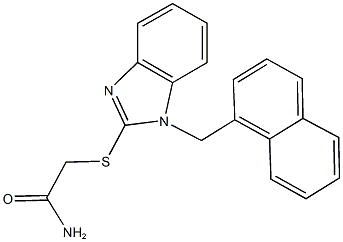 2-{[1-(1-naphthylmethyl)-1H-benzimidazol-2-yl]sulfanyl}acetamide Struktur