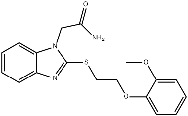 2-(2-{[2-(2-methoxyphenoxy)ethyl]sulfanyl}-1H-benzimidazol-1-yl)acetamide Struktur