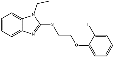 1-ethyl-2-{[2-(2-fluorophenoxy)ethyl]sulfanyl}-1H-benzimidazole Struktur