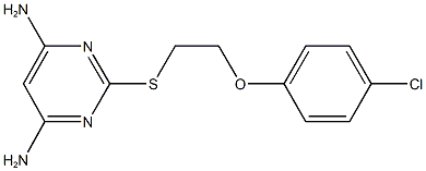 2-{[2-(4-chlorophenoxy)ethyl]sulfanyl}pyrimidine-4,6-diamine Struktur