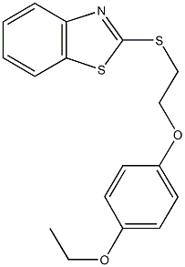 2-{[2-(4-ethoxyphenoxy)ethyl]sulfanyl}-1,3-benzothiazole Struktur