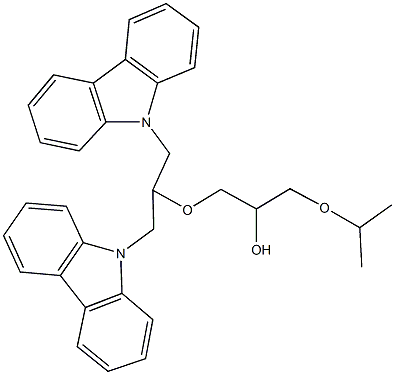 1-[2-(9H-carbazol-9-yl)-1-(9H-carbazol-9-ylmethyl)ethoxy]-3-isopropoxy-2-propanol Struktur