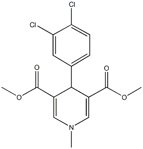 dimethyl 4-(3,4-dichlorophenyl)-1-methyl-1,4-dihydro-3,5-pyridinedicarboxylate Struktur