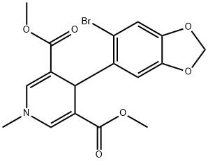 dimethyl 4-(6-bromo-1,3-benzodioxol-5-yl)-1-methyl-1,4-dihydro-3,5-pyridinedicarboxylate Struktur