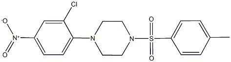 1-{2-chloro-4-nitrophenyl}-4-[(4-methylphenyl)sulfonyl]piperazine Struktur