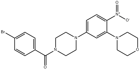 4-{5-[4-(4-bromobenzoyl)-1-piperazinyl]-2-nitrophenyl}morpholine Struktur