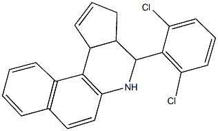 4-(2,6-dichlorophenyl)-3a,4,5,11c-tetrahydro-3H-benzo[f]cyclopenta[c]quinoline Struktur