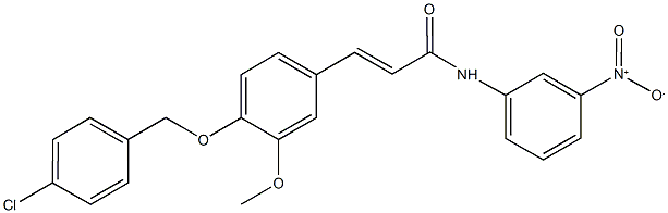 3-{4-[(4-chlorobenzyl)oxy]-3-methoxyphenyl}-N-{3-nitrophenyl}acrylamide Struktur