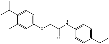 N-(4-ethylphenyl)-2-(4-isopropyl-3-methylphenoxy)acetamide Struktur