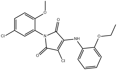 3-chloro-1-(5-chloro-2-methoxyphenyl)-4-(2-ethoxyanilino)-1H-pyrrole-2,5-dione Struktur