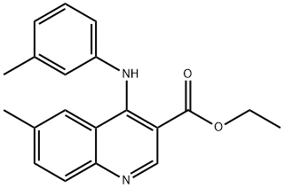 ethyl 6-methyl-4-(3-toluidino)-3-quinolinecarboxylate Struktur