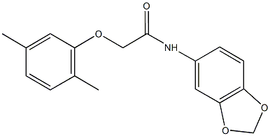 N-(1,3-benzodioxol-5-yl)-2-(2,5-dimethylphenoxy)acetamide Struktur