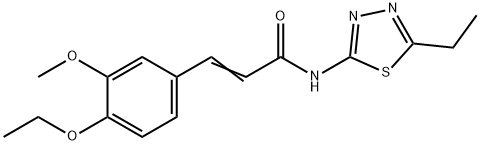 3-(4-ethoxy-3-methoxyphenyl)-N-(5-ethyl-1,3,4-thiadiazol-2-yl)acrylamide Struktur