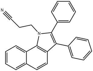 3-(2,3-diphenyl-1H-benzo[g]indol-1-yl)propanenitrile Struktur