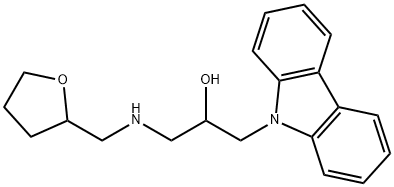 1-(9H-carbazol-9-yl)-3-[(tetrahydro-2-furanylmethyl)amino]-2-propanol Struktur