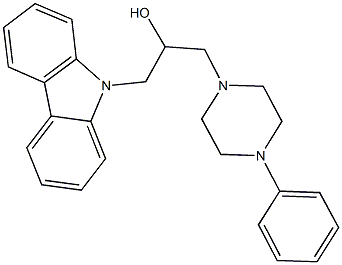 1-(9H-carbazol-9-yl)-3-(4-phenyl-1-piperazinyl)-2-propanol Struktur