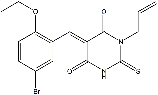 1-allyl-5-(5-bromo-2-ethoxybenzylidene)-2-thioxodihydro-4,6(1H,5H)-pyrimidinedione Struktur