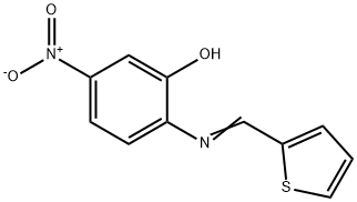 5-nitro-2-[(2-thienylmethylene)amino]phenol Struktur