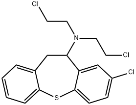 N-(8-chloro-10,11-dihydrodibenzo[b,f]thiepin-10-yl)-N,N-bis(2-chloroethyl)amine Struktur