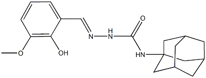 2-hydroxy-3-methoxybenzaldehyde N-(1-adamantyl)semicarbazone Struktur