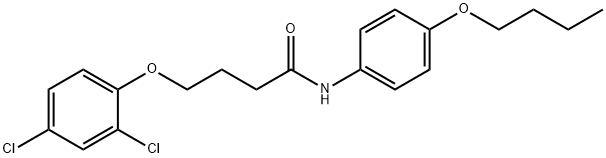 N-(4-butoxyphenyl)-4-(2,4-dichlorophenoxy)butanamide Struktur