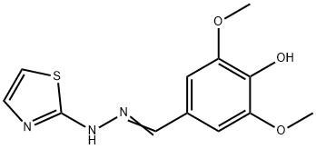 4-hydroxy-3,5-dimethoxybenzaldehyde 1,3-thiazol-2-ylhydrazone Struktur