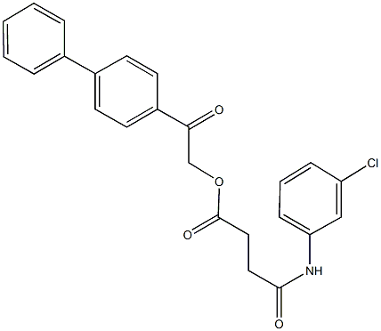 2-[1,1'-biphenyl]-4-yl-2-oxoethyl 4-(3-chloroanilino)-4-oxobutanoate Struktur