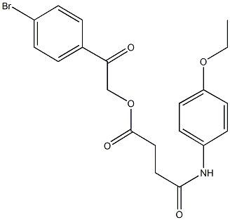 2-(4-bromophenyl)-2-oxoethyl 4-(4-ethoxyanilino)-4-oxobutanoate Struktur