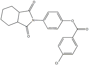 4-(1,3-dioxooctahydro-2H-isoindol-2-yl)phenyl 4-chlorobenzoate Struktur