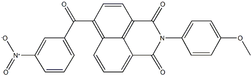 6-{3-nitrobenzoyl}-2-(4-methoxyphenyl)-1H-benzo[de]isoquinoline-1,3(2H)-dione Struktur