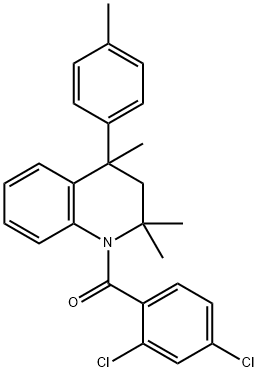 1-(2,4-dichlorobenzoyl)-2,2,4-trimethyl-4-(4-methylphenyl)-1,2,3,4-tetrahydroquinoline Struktur