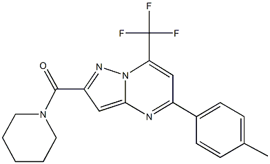 5-(4-methylphenyl)-2-(1-piperidinylcarbonyl)-7-(trifluoromethyl)pyrazolo[1,5-a]pyrimidine Struktur