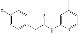 2-(4-methoxyphenyl)-N-(4-methylpyridin-2-yl)acetamide Struktur