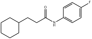 3-cyclohexyl-N-(4-fluorophenyl)propanamide Struktur