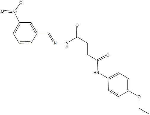 N-(4-ethoxyphenyl)-4-(2-{3-nitrobenzylidene}hydrazino)-4-oxobutanamide Struktur