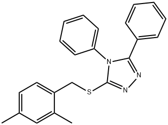 3-[(2,4-dimethylbenzyl)sulfanyl]-4,5-diphenyl-4H-1,2,4-triazole Struktur