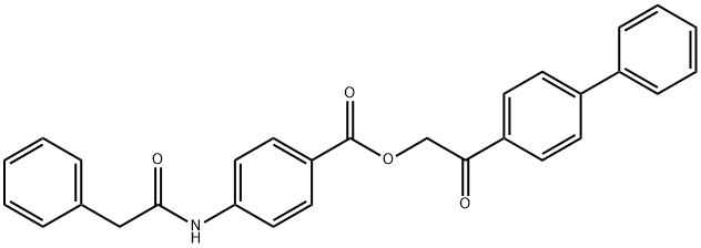 2-[1,1'-biphenyl]-4-yl-2-oxoethyl 4-[(phenylacetyl)amino]benzoate Struktur