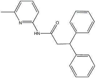 N-(6-methyl-2-pyridinyl)-3,3-diphenylpropanamide Struktur