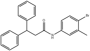 N-(4-bromo-3-methylphenyl)-3,3-diphenylpropanamide Struktur