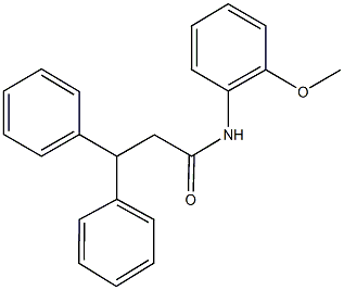 N-(2-methoxyphenyl)-3,3-diphenylpropanamide Struktur