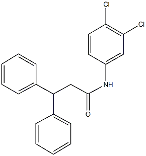 N-(3,4-dichlorophenyl)-3,3-diphenylpropanamide Struktur