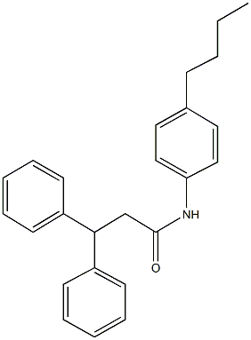 N-(4-butylphenyl)-3,3-diphenylpropanamide Struktur