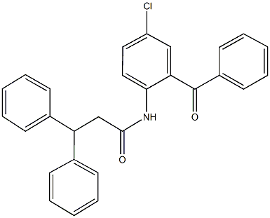 N-(2-benzoyl-4-chlorophenyl)-3,3-diphenylpropanamide Struktur