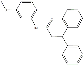 N-(3-methoxyphenyl)-3,3-diphenylpropanamide Struktur