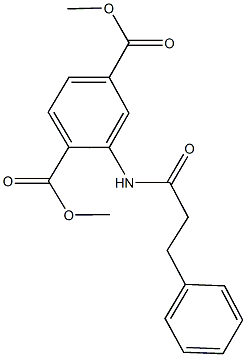 dimethyl 2-[(3-phenylpropanoyl)amino]terephthalate Struktur