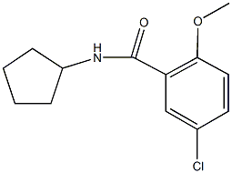 5-chloro-N-cyclopentyl-2-methoxybenzamide Struktur