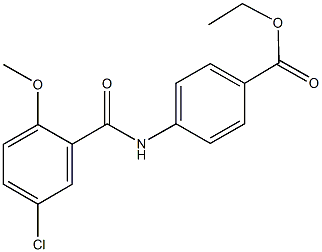 ethyl 4-[(5-chloro-2-methoxybenzoyl)amino]benzoate Struktur